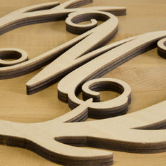 front door wreath wooden monogram letter