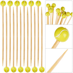 decorative cocktail skewers baseball end design