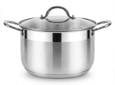 Fruokit stainless steel soup pot 4QT with vented glass lid