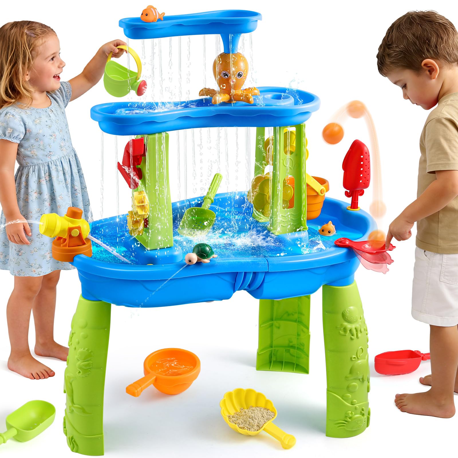 FRUSE Kids Water Table for Toddlers 3-5 3-tier design