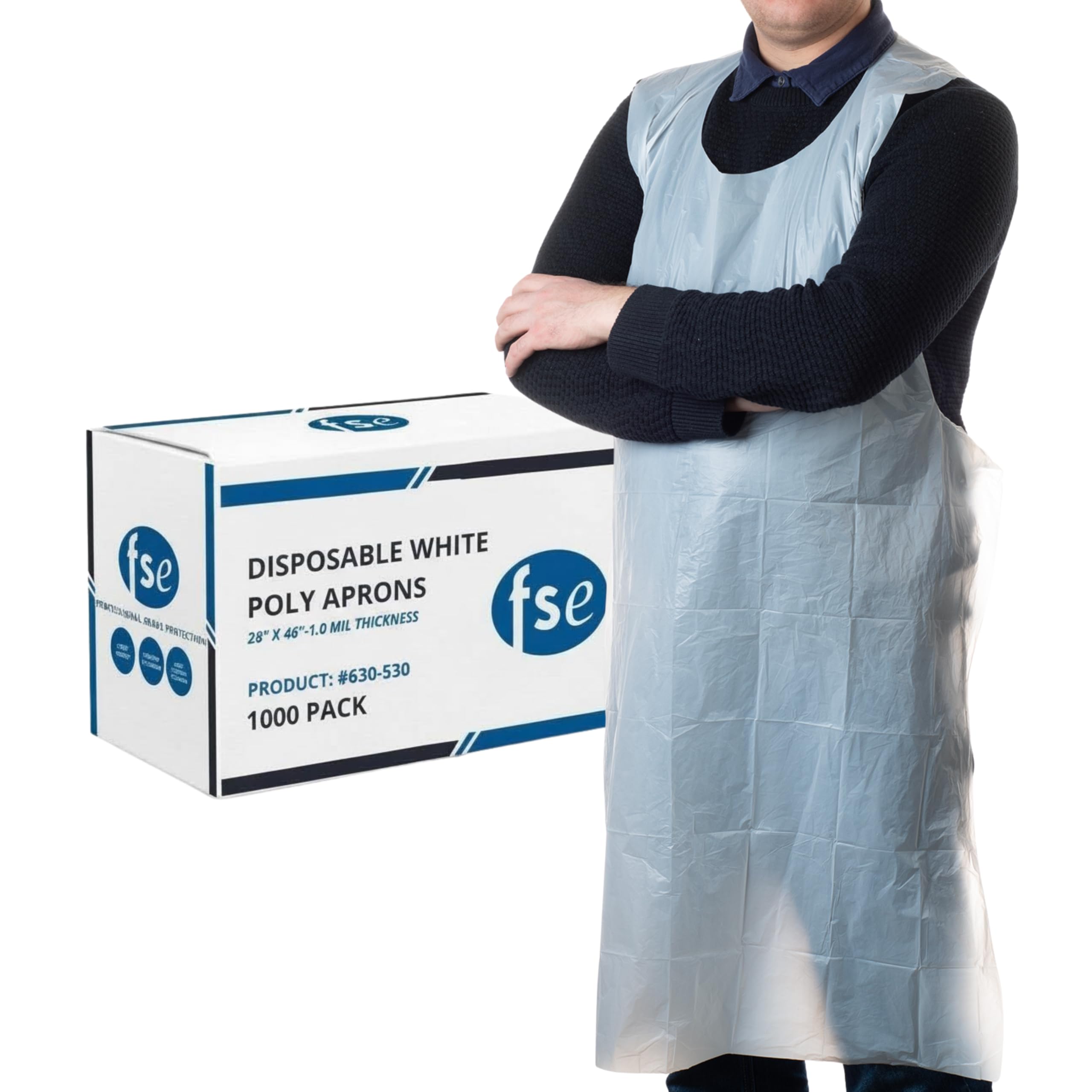 FSE 630-530 disposable aprons full-bib 28x46