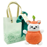 Fun Crochet Cat Doll orange kitten 4.3 inch size