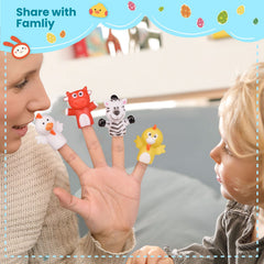 Diverse animal finger puppets included in Easter egg set