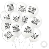 36 white 12 inch dove memorial balloons with ribbon