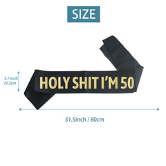 funny 50th birthday sash party supplies