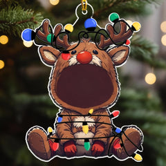 Baby first Christmas ornament with hanging string