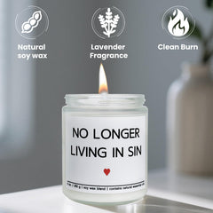 Funny bachelorette bridal shower engaged gift candle