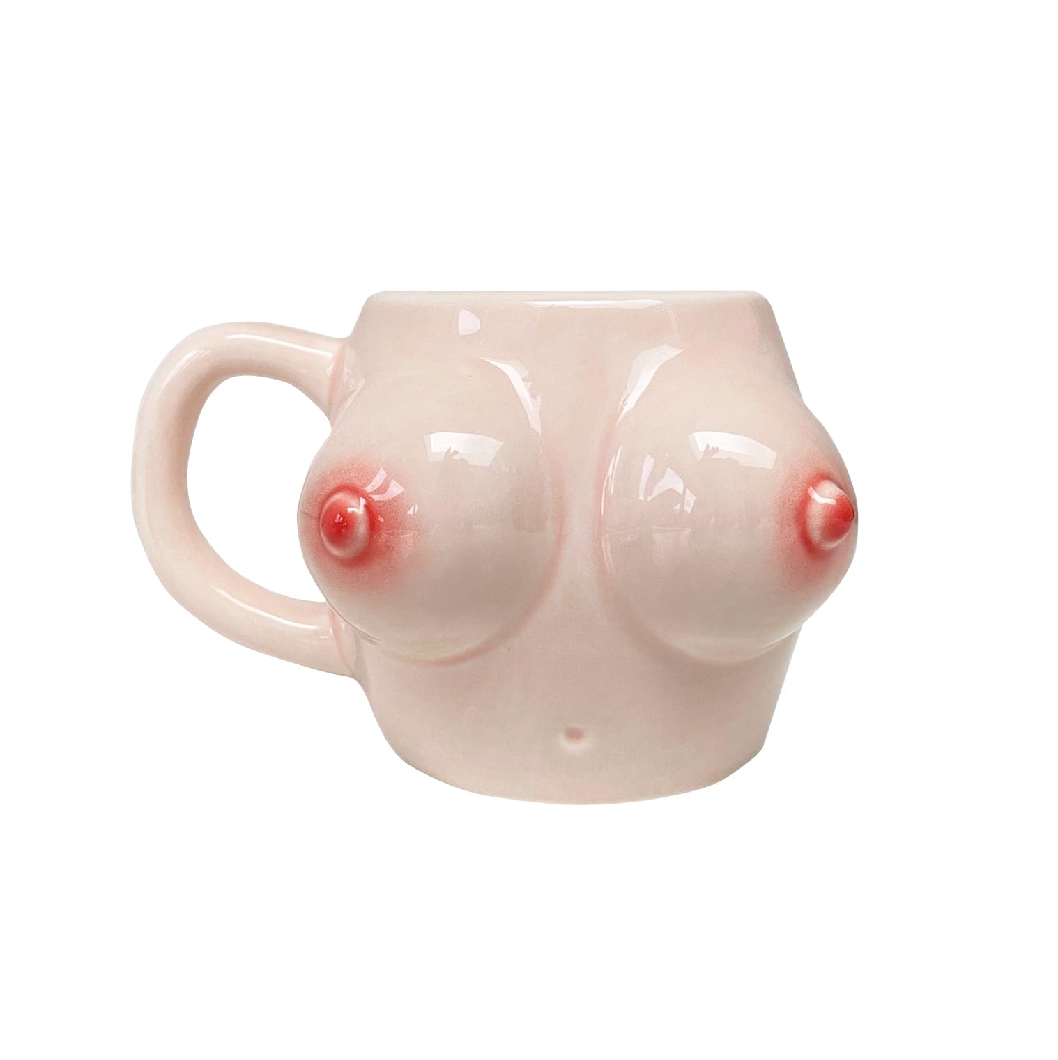 Funny Boob Mug 13.5oz ceramic mug on white background