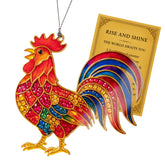 Funny Christmas Chicken Ornaments on a Christmas tree