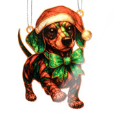 Funny Christmas Dachshund Ornament 2025 product image showing dachshund motif