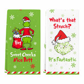 Funny Christmas Hand Towels two pack with festive design