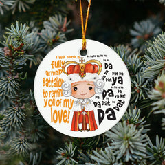 Funny ornament with elegant holiday style for Christmas tree