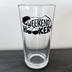 Funny Fisherman Glass 16oz pint tumbler product image