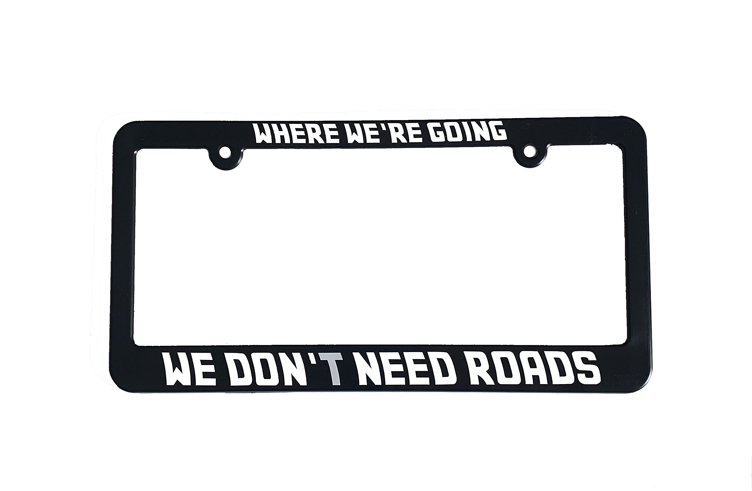 Funny Gift License Plate Frame Holder Marty Mcfly Flux Capacitor 12x6 inch ABS plastic frame
