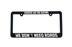 Funny Gift License Plate Frame Holder Marty Mcfly Flux Capacitor 12x6 inch ABS plastic frame