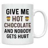 Funny Hot Cocoa Mug bold lettering and humor