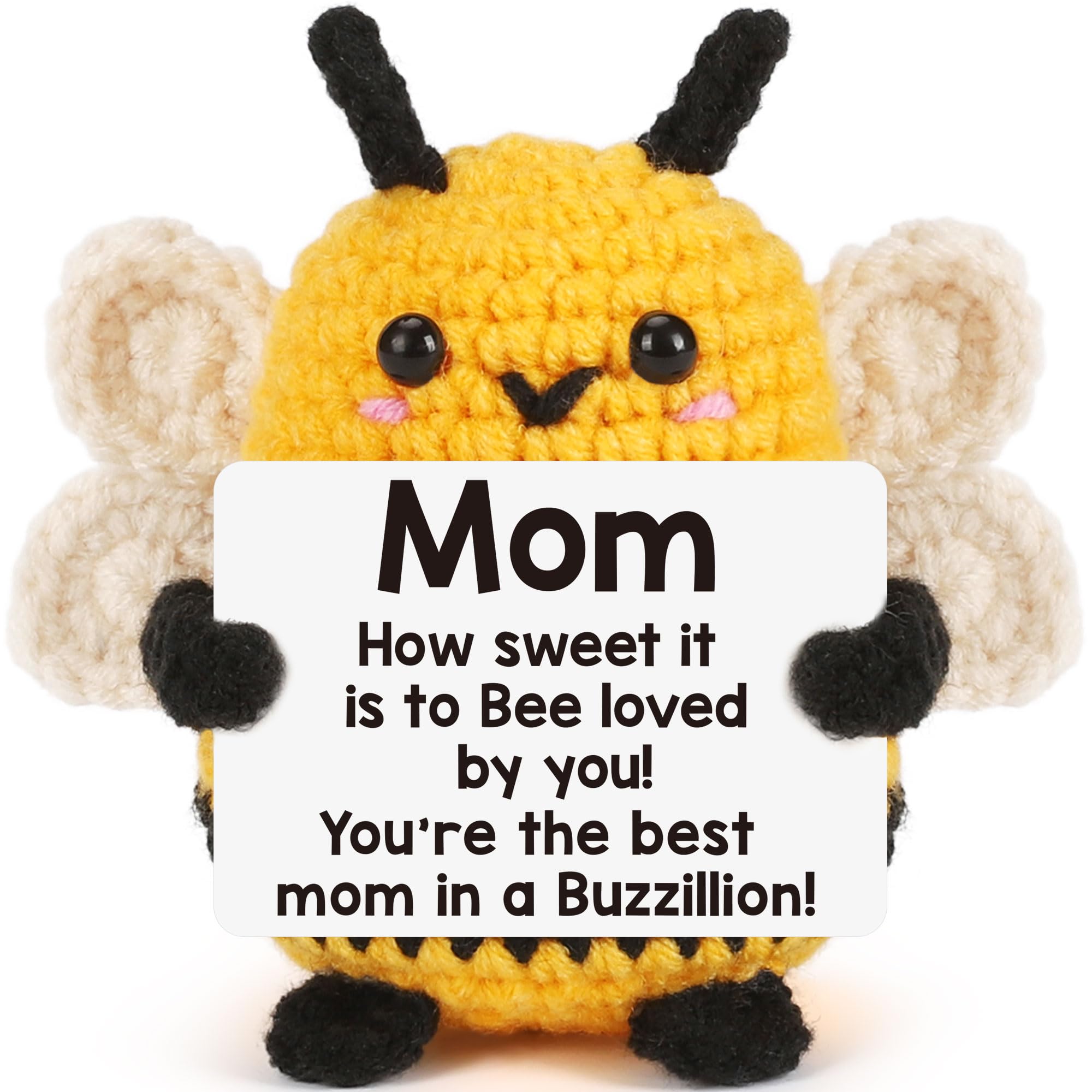 Funny Mom Gift from Daughter Son crochet bee keepsake on desk