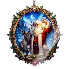 Funny Christmas santa ornaments 2025 product packaging and display