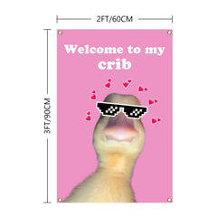 Funny tapestry flag 2x3 ft for dorm decor