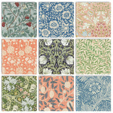 FYSUIMU 9Pcs napkins set with William Morris floral design 18x18 inches