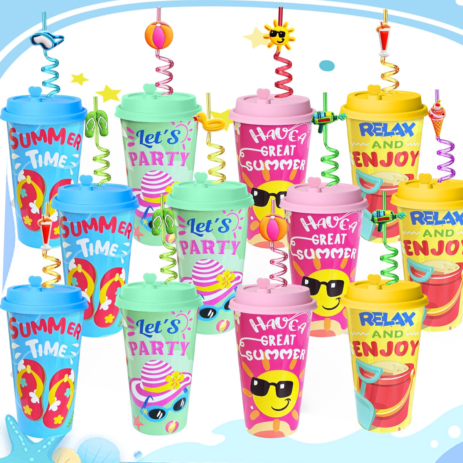 FZR Legend 24 Sets pool cups with four lid designs