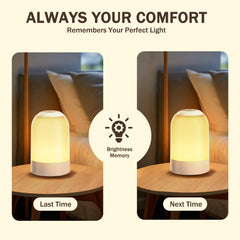 Rechargeable cordless night light by G Keni for travel