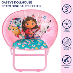 Soft mink fabric cushion with polyester fill on Gabby’s Dollhouse chair