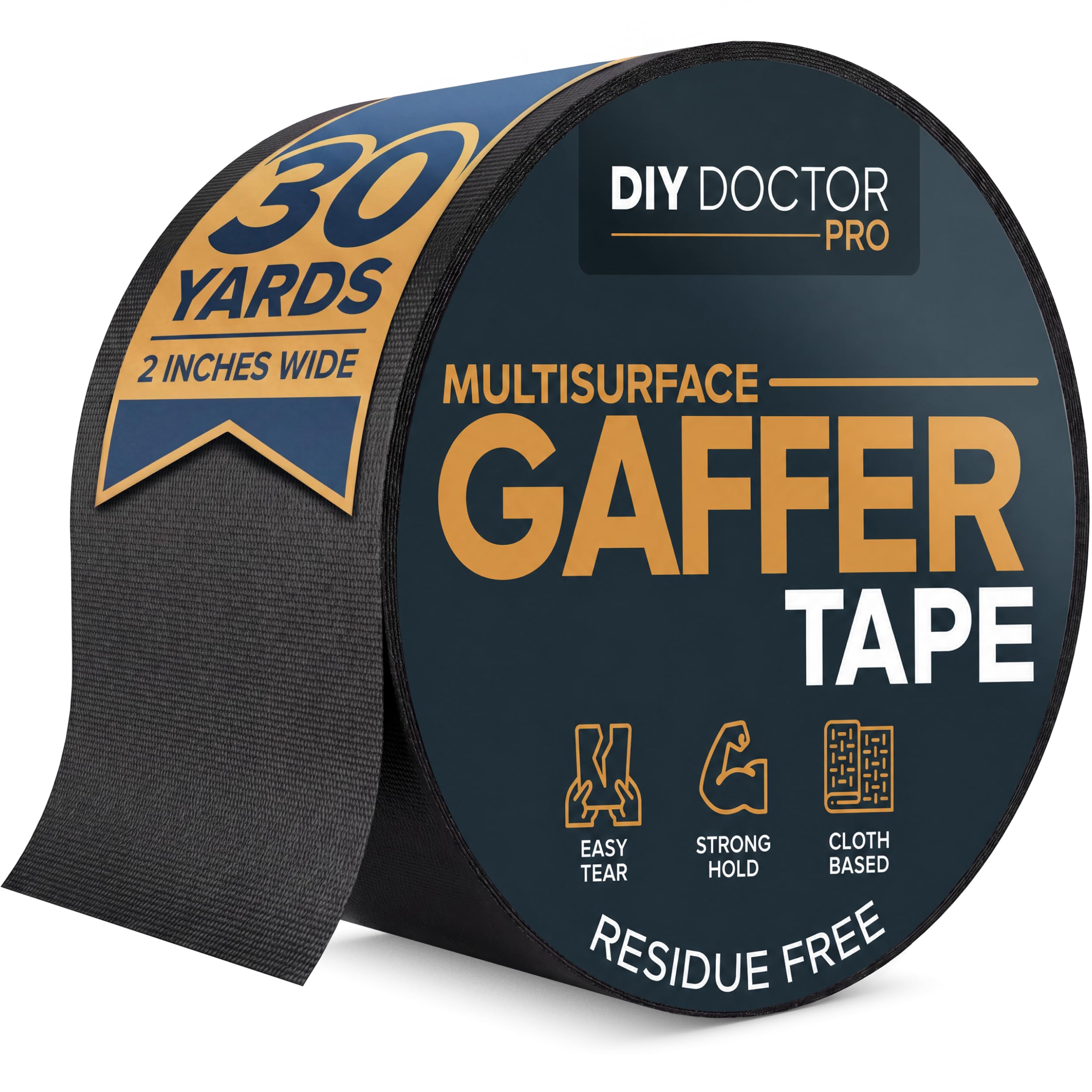gaffer tape 2 inch wide black matte cloth 1 pack