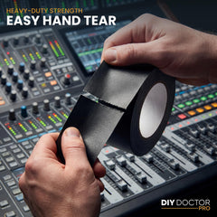 non-reflective matte black gaffer tape on roll