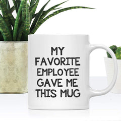 Printed on both sides ceramic gag boss mug