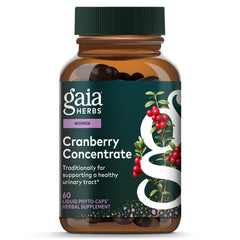 gaia herbs cranberry concentrate bottle label