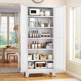 GAIOUS 75.2 tall metal pantry cabinet front view with two doors