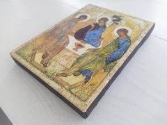 Gallery-wrapped 7.8x9.84 inch icon art print with archival inks