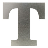Galvanized steel letter wall decor monogram in silver finish