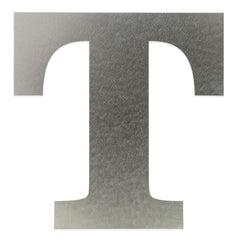 Galvanized steel letter wall decor monogram in silver finish