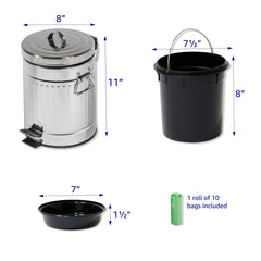 Weather resistant galvanized steel outdoor waste can