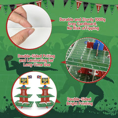 Football field graphics on double sided stand