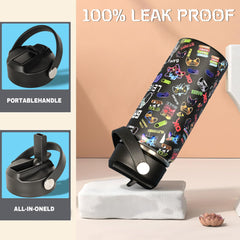 16oz capacity insulated water bottle suitable for school and travel