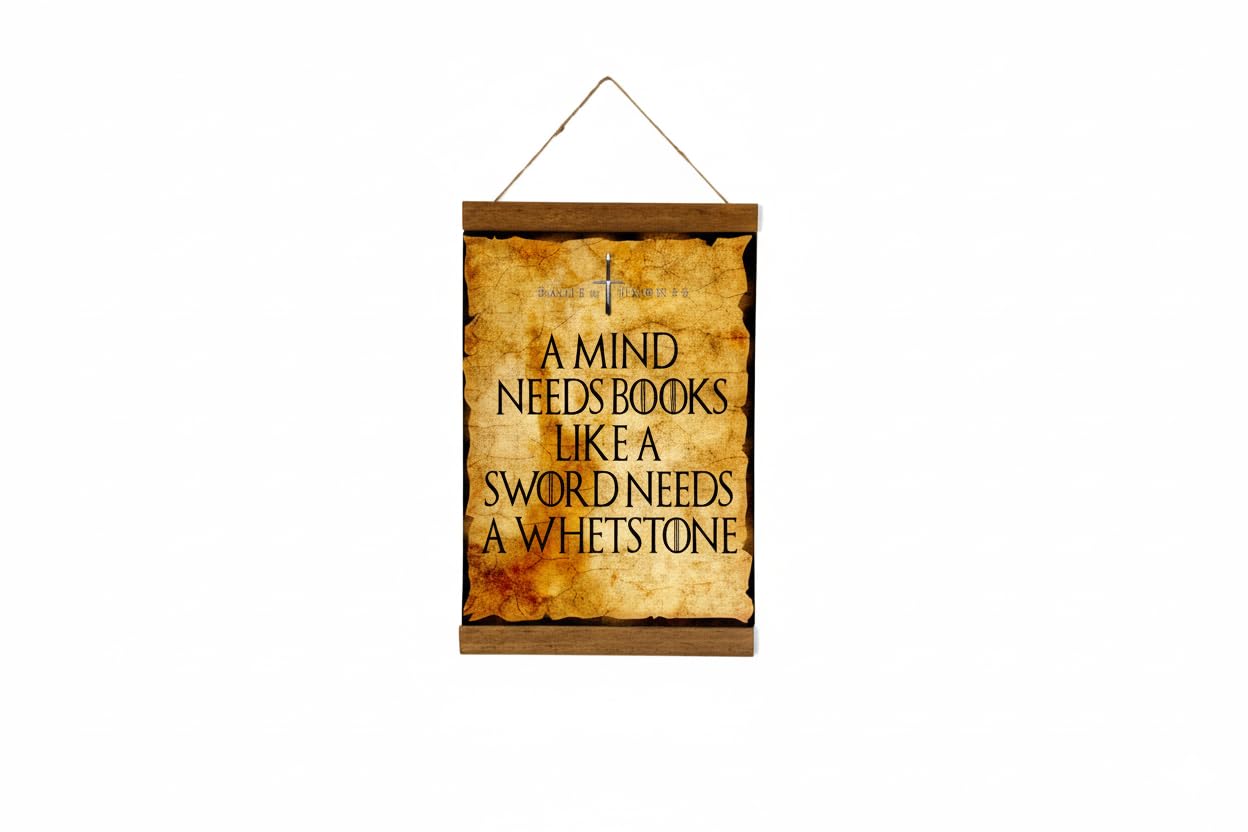 Game of Thrones quote canvas print with wood frame 8.7 x 11.8 inches