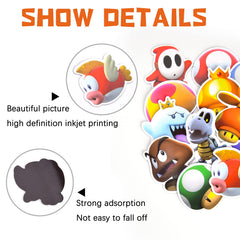 Gaming Mushroom Fridge Magnets by Pounchi 12 piece set