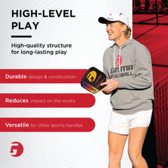 Overgrip wrapped around an extra-long racquet handle