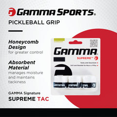 GAMMA overgrip displayed for multi-sport use on racquet handles