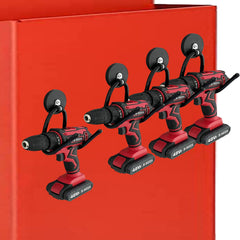 Garage Magnetic Hooks 4 pack mounted on steel surface