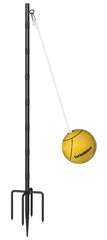 Garbuildman tetherball set with 5-prong base for outdoor use