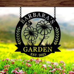 Garden flag for outside decor in outdoor space