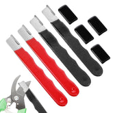 Garden Tool Sharpener four pack in black and red