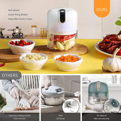 Wireless food processor for ginger chili fruit meat