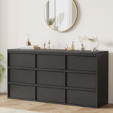 Garvee 9 Dresser front view 58.7 inch wide with five drawers