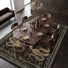Machine-washable rug designed for easy cleaning