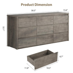 GarveeHome wide modern chest of drawers in a bedroom setting
